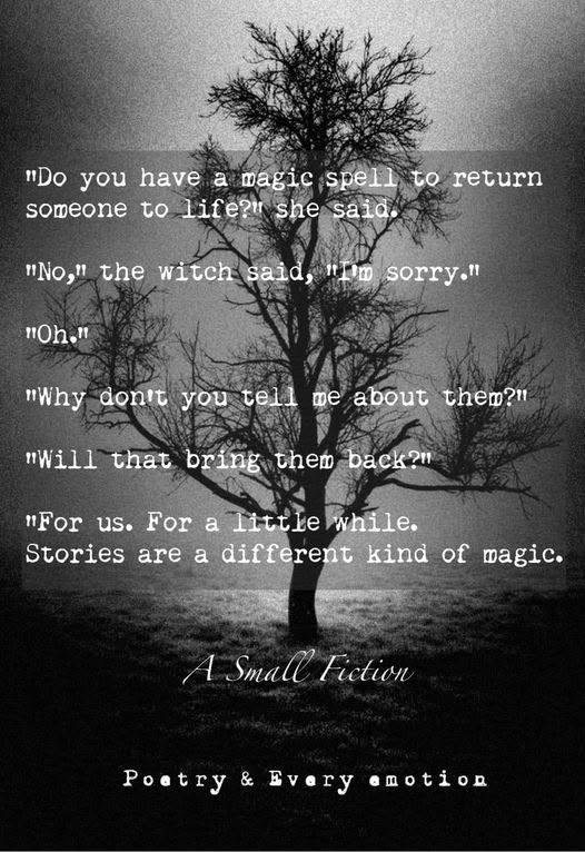 A poem about stories briefly bringing back the people we have lost
